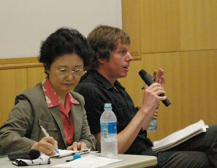 Ed and interpreter at screening